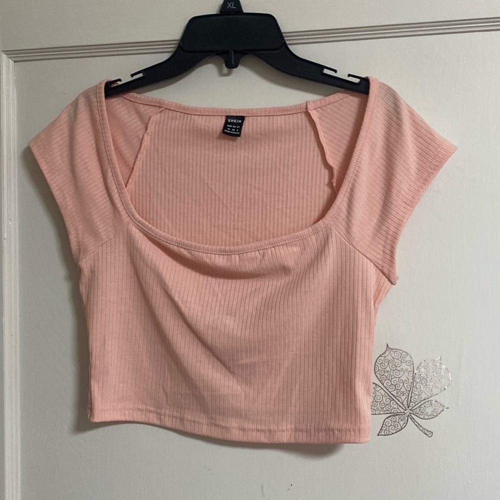 Peach never worn SHEIN crop top